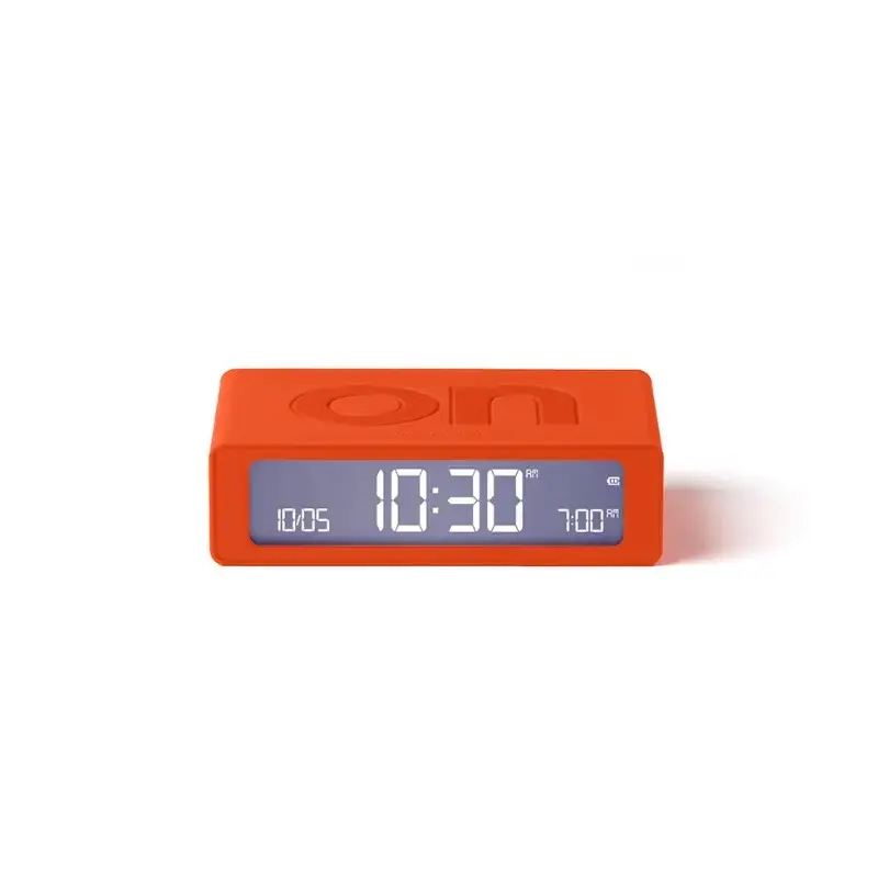 Lexon Flip Mini Digitale Wekker| Oplaadbaar | Oranje