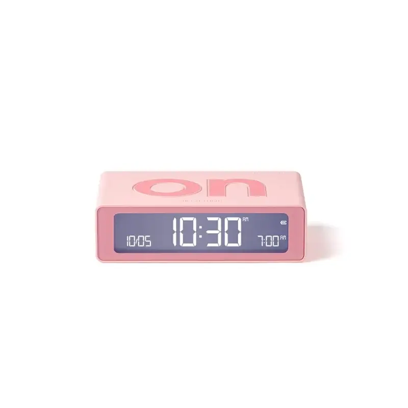 Lexon Flip Mini Digitale Wekker | Oplaadbaar | Roze