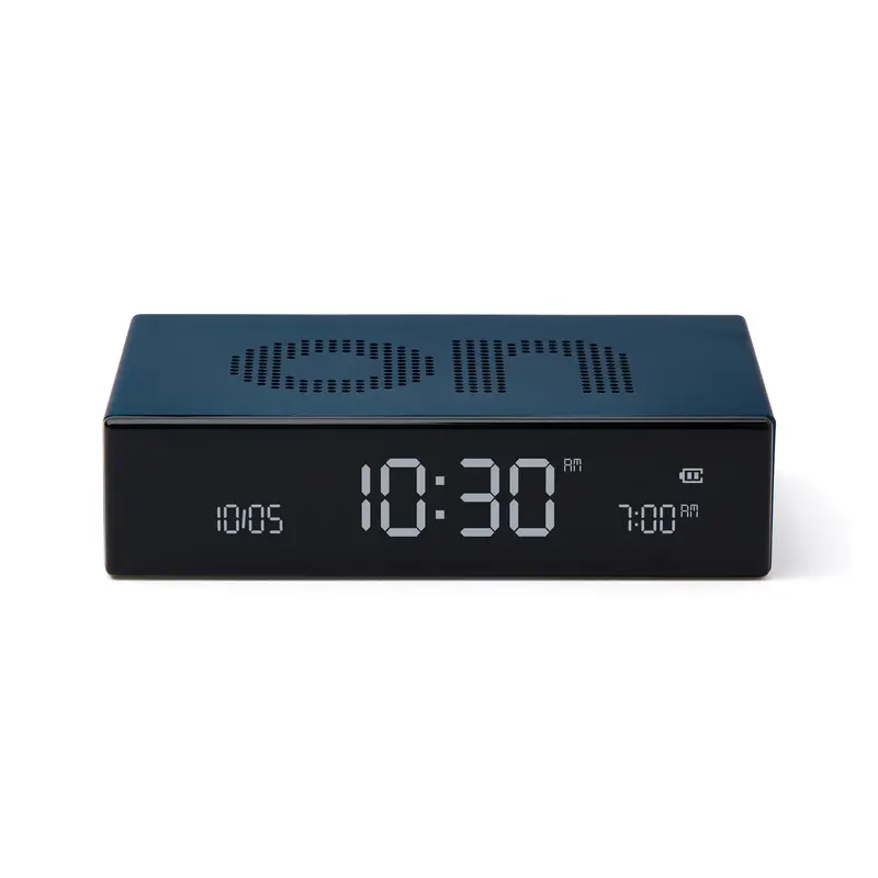 Lexon Flip Premium Digitale Wekker | Oplaadbaar | Blauw