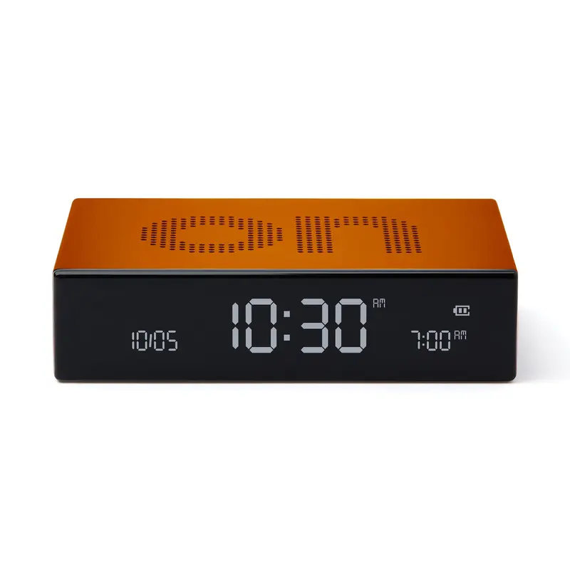 Lexon Flip Premium Digitale Wekker | Oplaadbaar | Oranje