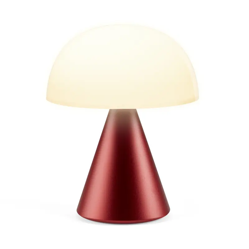 Lexon Mina Large Oplaadbare LED Tafellamp | Donkerrood