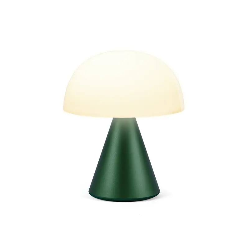 Lexon Mina Medium Oplaadbare LED Tafellamp | Donkergroen