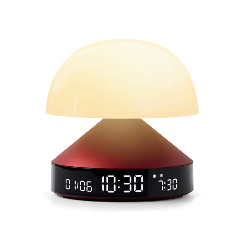 Lexon Mina Sunrise Wekker & Wake-up Light | Donkerrood