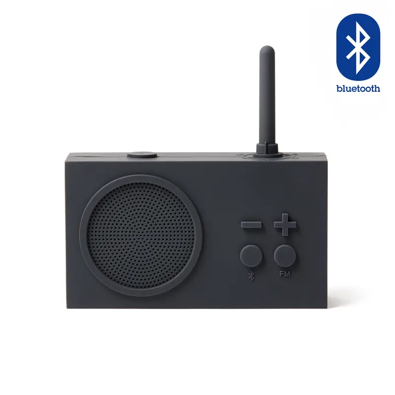 Lexon Tykho-3 Badkamerradio | Bluetooth Speaker | Donkergrijs