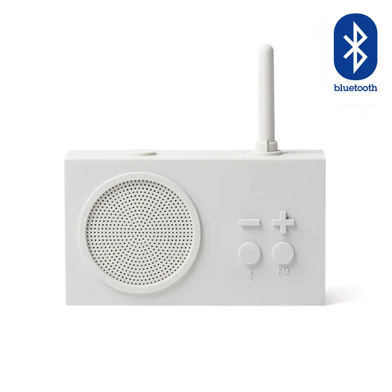 Lexon Tykho-3 Badkamerradio | Bluetooth Speaker | Lichtgrijs
