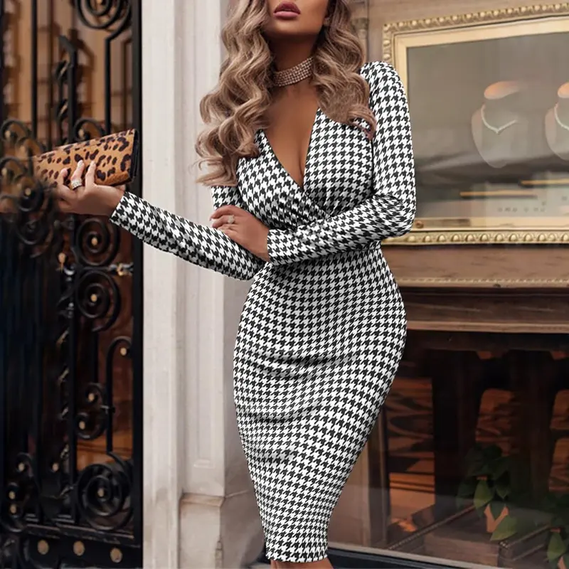 LilieDress I Herbstliches Bodycon Kleid für Frauen