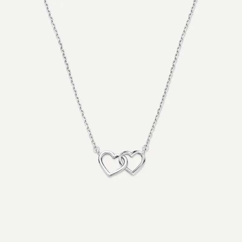 Linked Heart Pendant Necklace