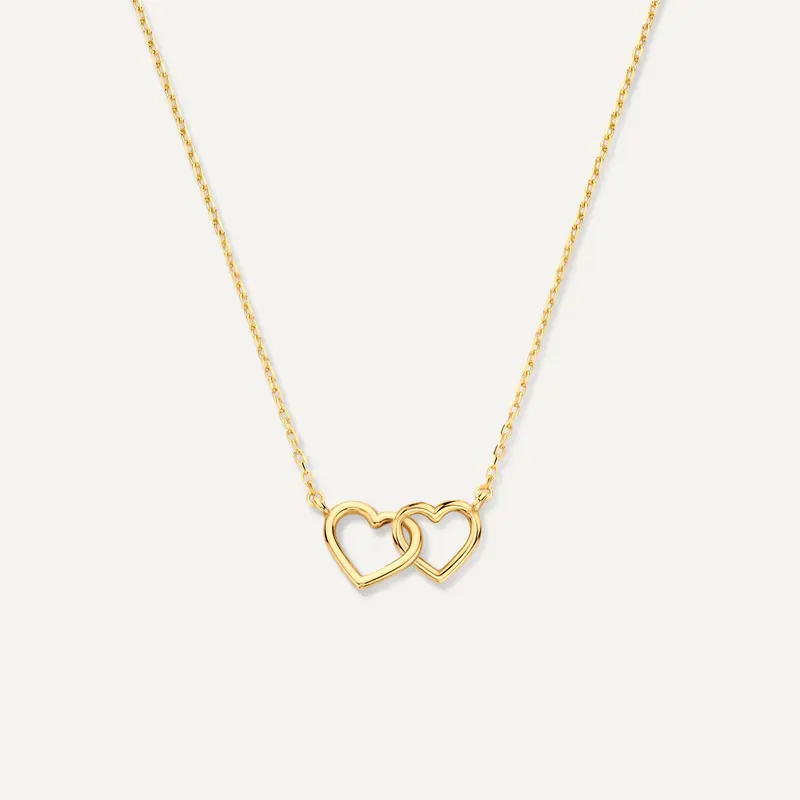Linked Heart Pendant Necklace