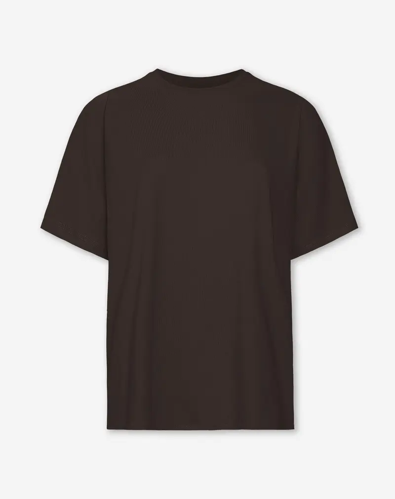 LONG BASIC OVERSIZED TEE DIEP BRUIN