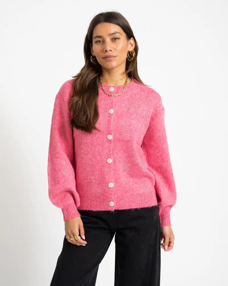 Lou Cardigan Knit Roze Power