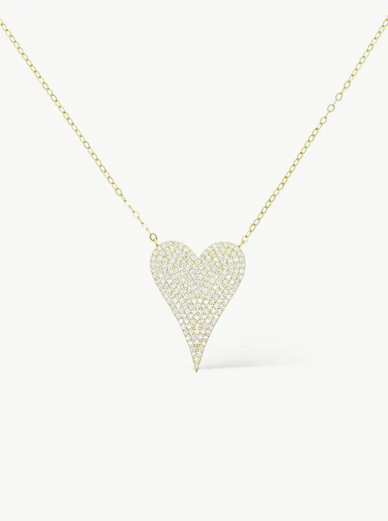 Loving Heart Necklace Pavé