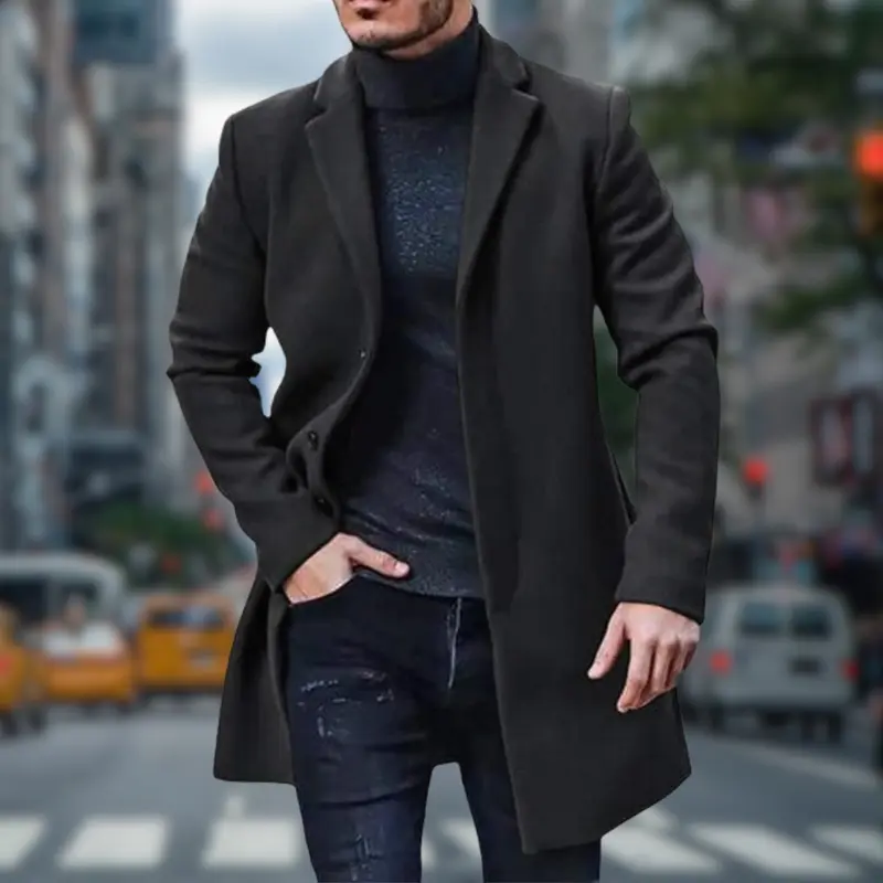 Luca Belloni Klassischer langer Winter-Trenchcoat | Stilvoll & Bequem für die kalte Jahreszeit
