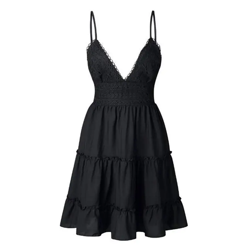 Luftige & stilvolle Mini-Trägerkleid mit V-Ausschnitt – Melina