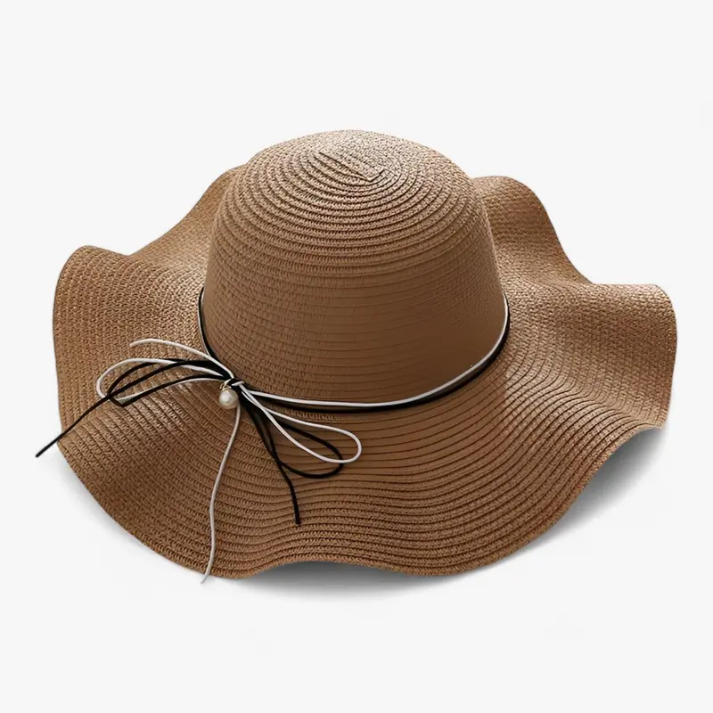 Luftiger Damen-Strandhut mit Schleife und UV-Schutz – BreezeBow