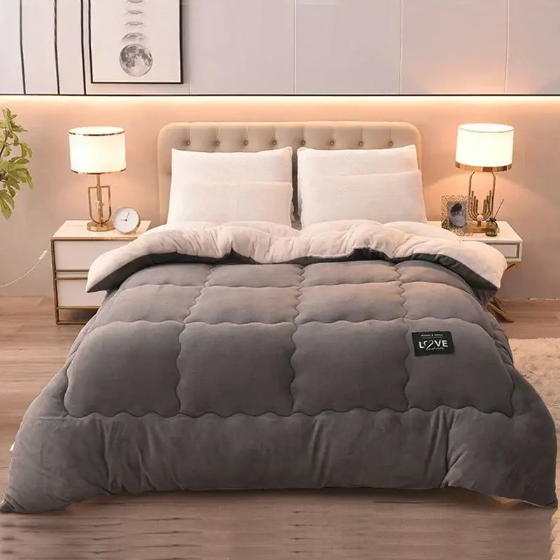 Luxe Winterdecke mit Doppeltem Flanell-Fleece – FrostGuard Winterzauber Edition