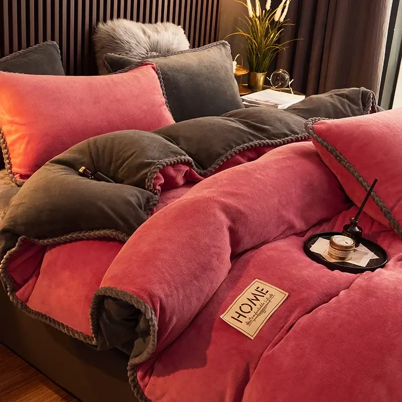 Luxuriöses Winter-Samt-Fleece-Bettwäsche-Set – PlushHaven