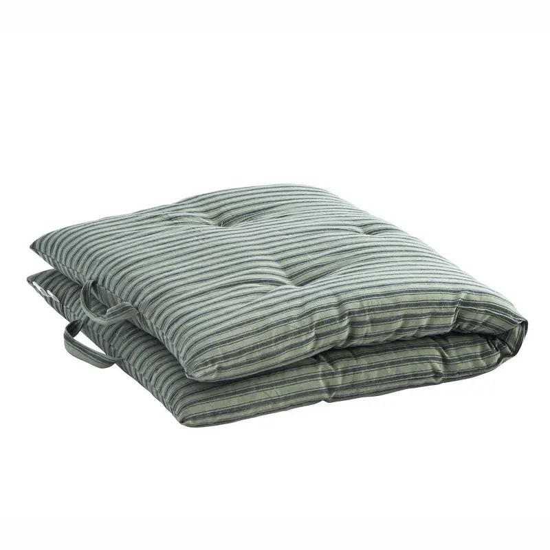 Madam Stoltz printed cotton mattress stripe green