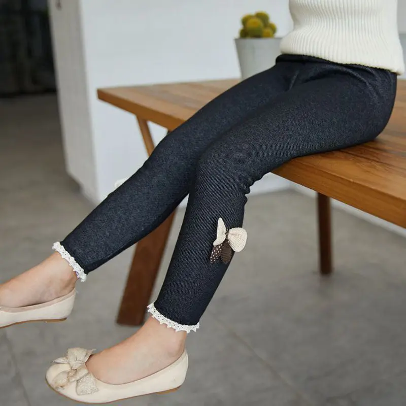 Mädchen Herbstleggings mit Schleife – Kuschelig und Bequem