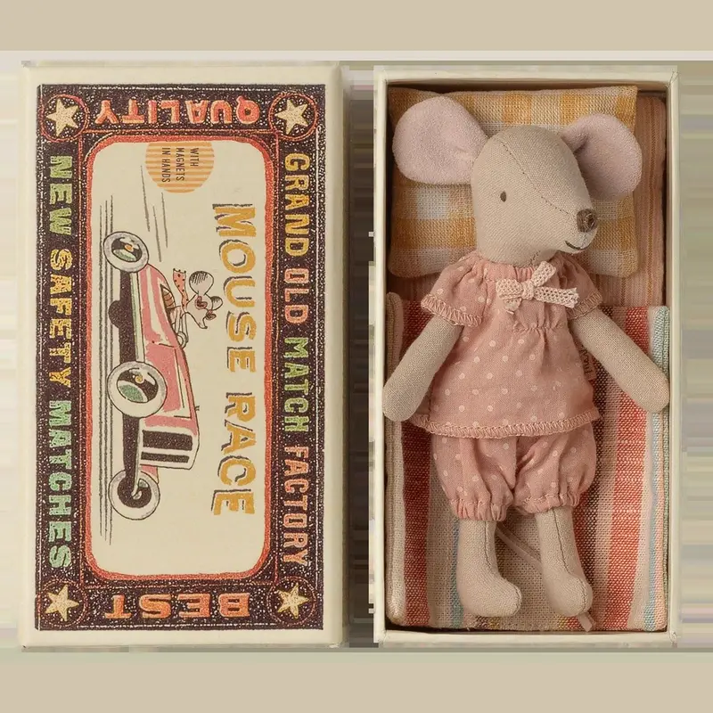 Maileg big sister in matchbox grey