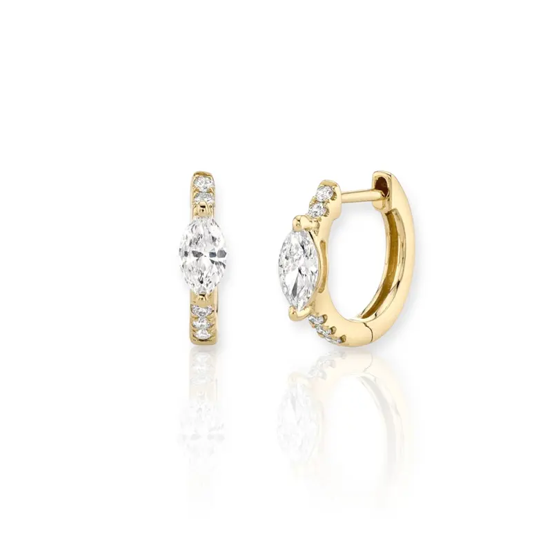 Marquise Hoop Earrings