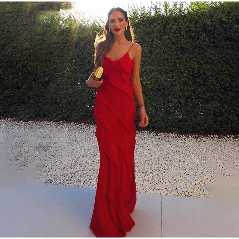 Maxi-Kleid mit Rüschen | Perfekt für Sommer 2025 und besondere Anlässe
