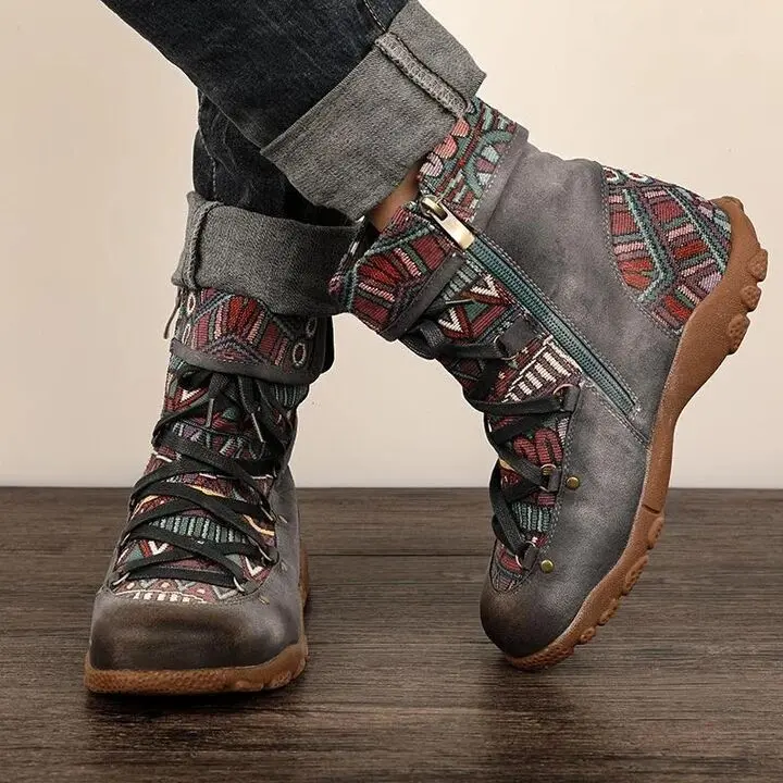 MegansBoots I Herbstliche Retro-Bohemian-Stiefel für Frauen