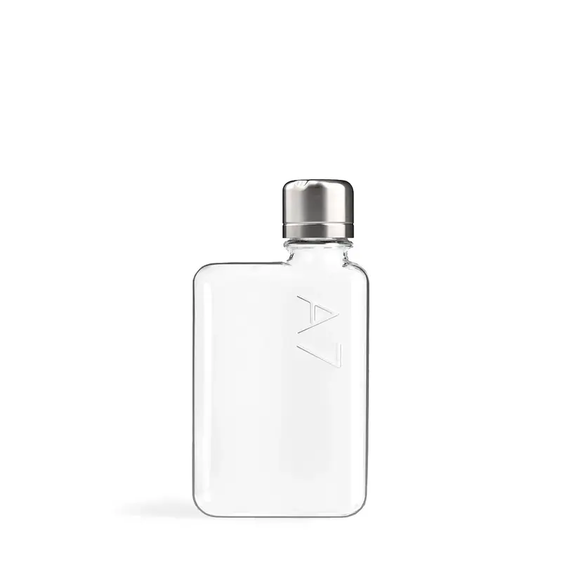 Memobottle A7 Platte Waterfles 180ml | Transparant