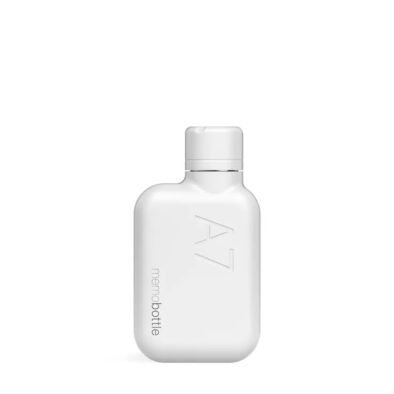 Memobottle A7 Stainless Steel Platte Waterfles RVS | 250ml | Wit