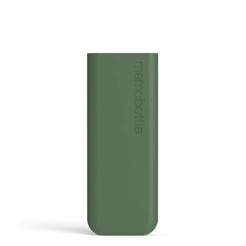 Memobottle Slim Silicone Sleeve | Waterfles 450 ml | Moss Green