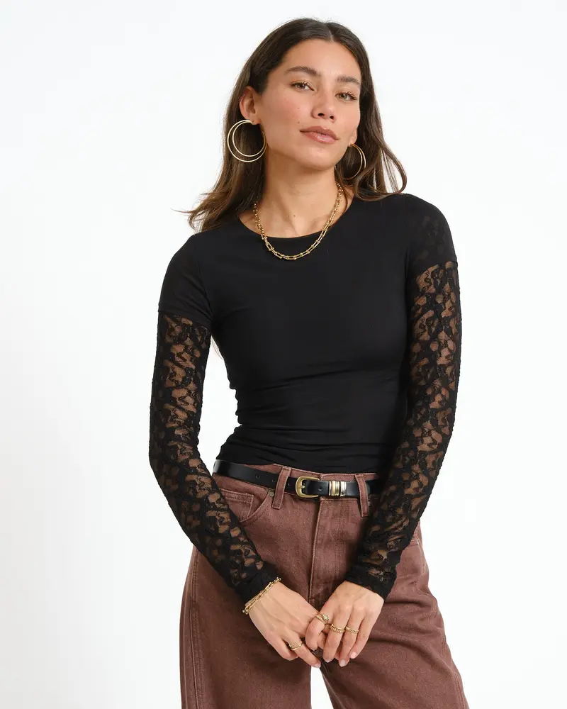 Mercy Double Layer Top Black