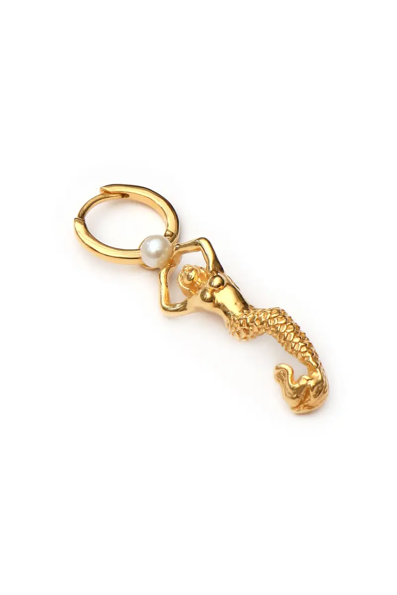 Mermaid Hoop Earring - Gold