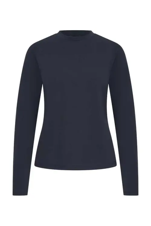 Mia - Mi Piace - Travelstof Shirt - Dark Blue - 202374