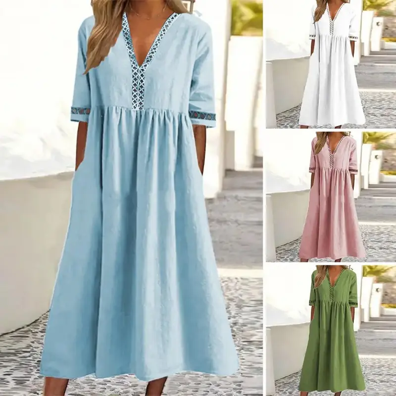 Midikleid in Übergröße für den Frühling 2025, lässig und elegant