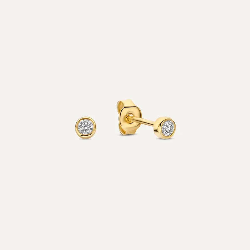 Mini Bezel Set Diamond Studs (0.08 ct)
