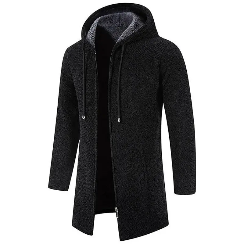 Mittellanger Woll-Hoodie für Herren - Luca Winter Edition