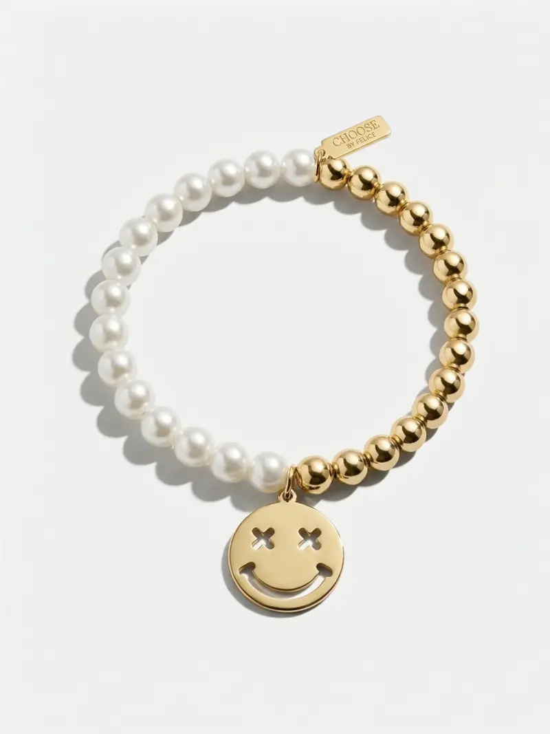 Mixed Smiley Bubbel Bracelet 8mm