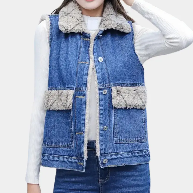 Moderne Denim-Westen für Damen - Herbstzauber Noa