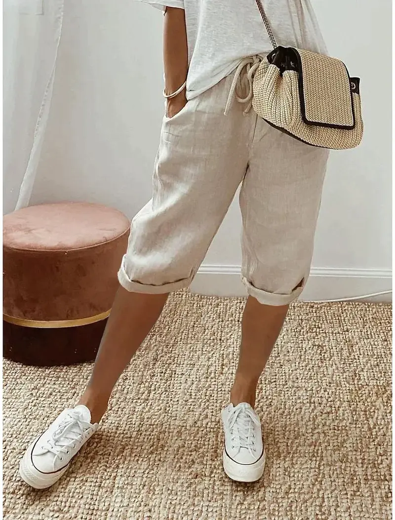 Modische Sommer Damen-Leinenhose - Lina