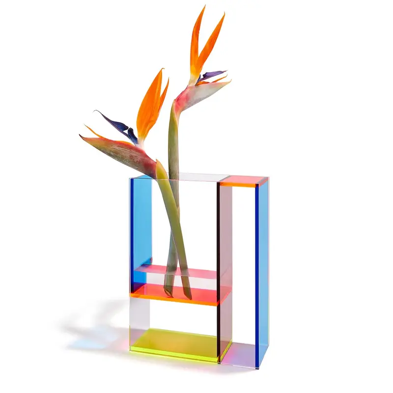 MoMA Neon Mondri Vaas | Designvaas De Stijl | Mondriaan
