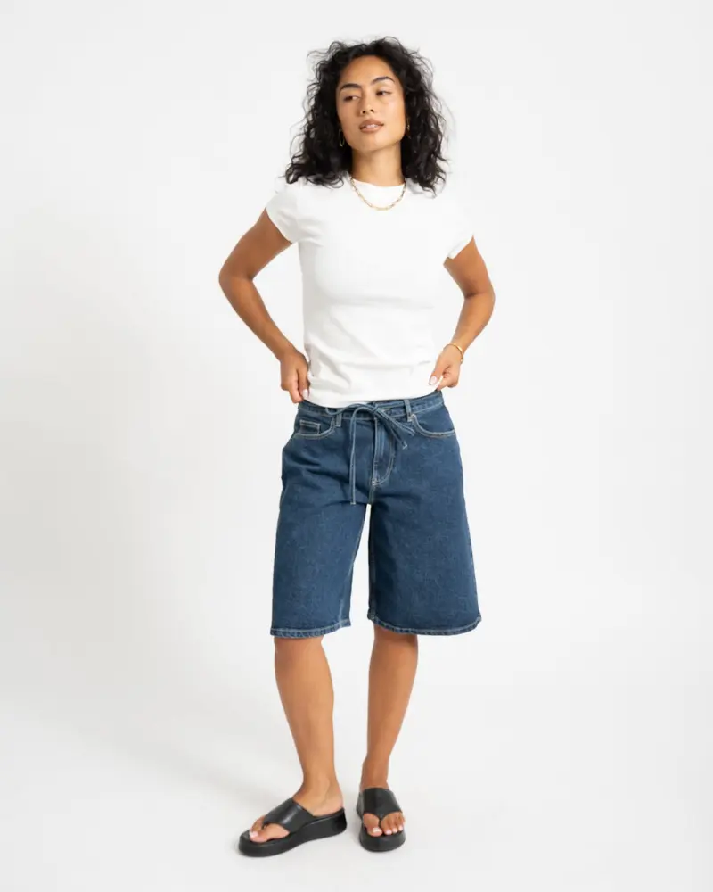 MSCH Elide Ada Denim Shorts Donkerblauw