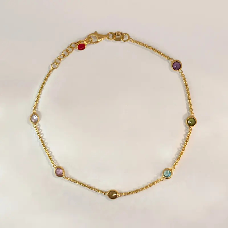 Multi Gem Bracelet