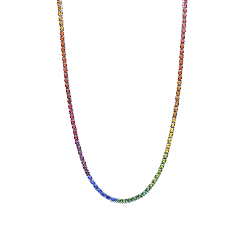 Multicolour Tennis Necklace