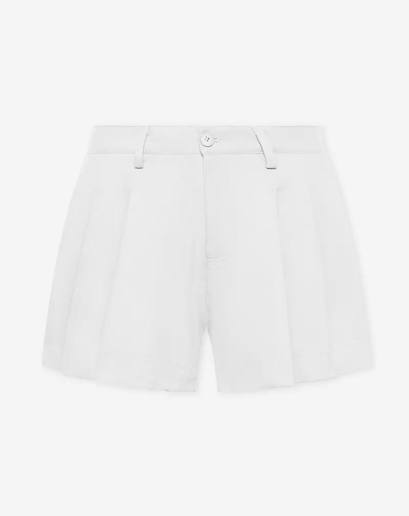 NAMI PLEATED TWILL SHORTS WIT