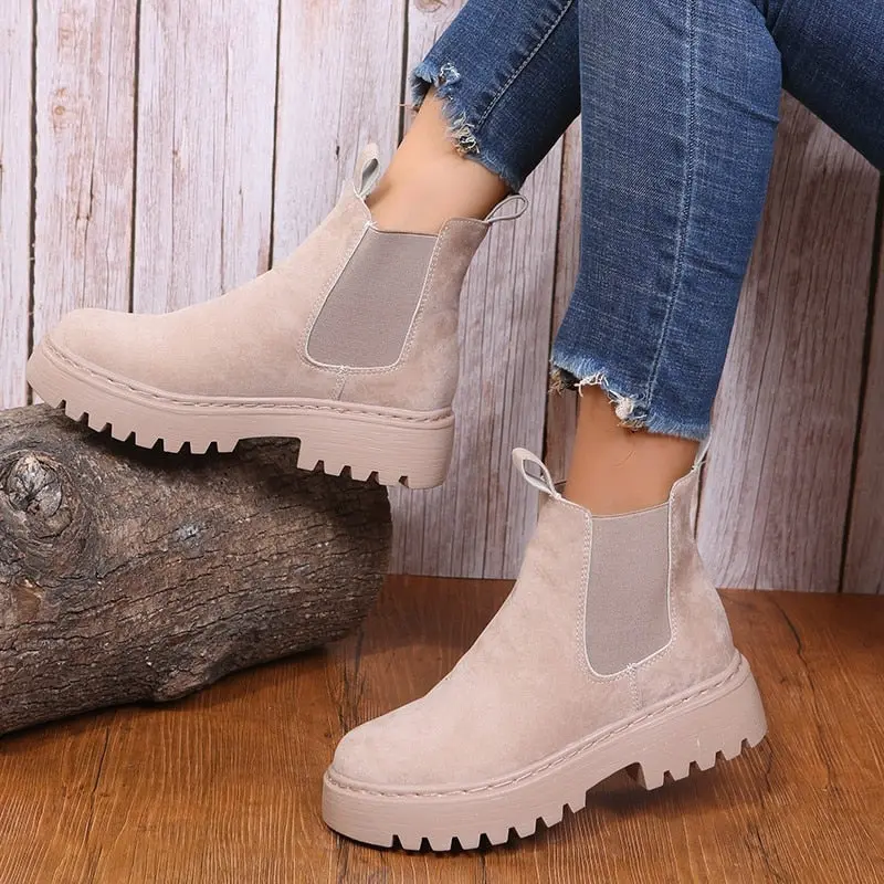 NatashaBoots I Herbstliche Wildlederstiefel für Frauen