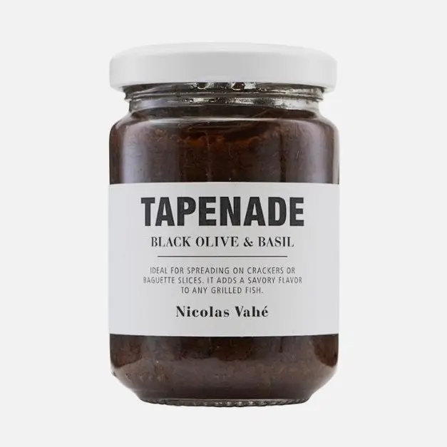 Nicolas Vahé tapenade black olive & basil 135 gram