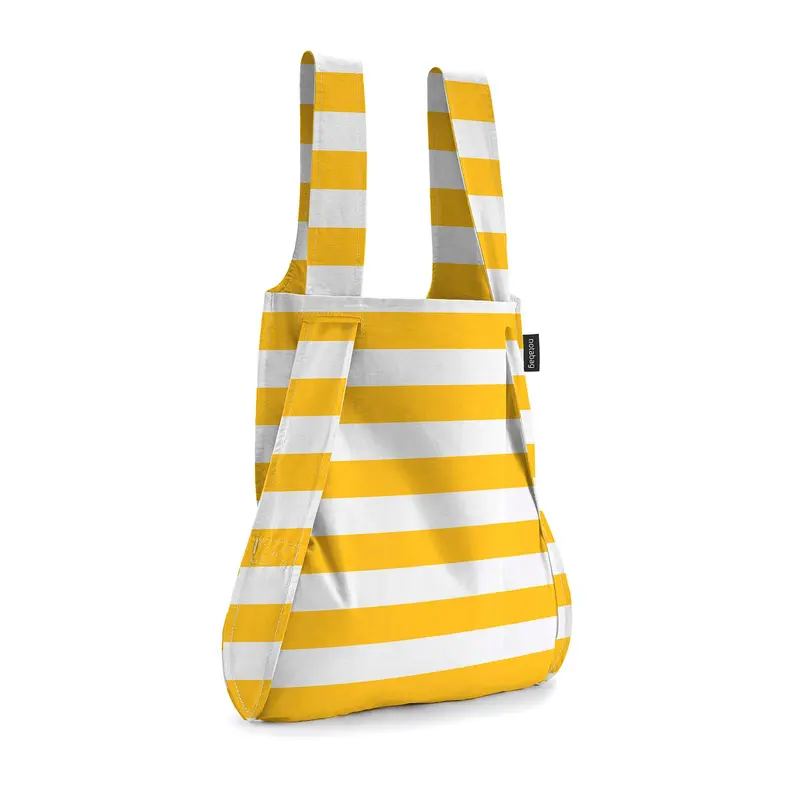Notabag Opvouwbare 2-in-1 Shopper Tas & Rugzak | Golden Stripes