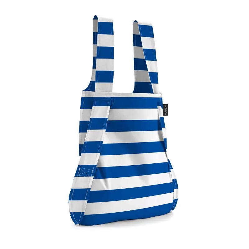 Notabag Opvouwbare 2-in-1 Shopper Tas & Rugzak | Marine Stripes