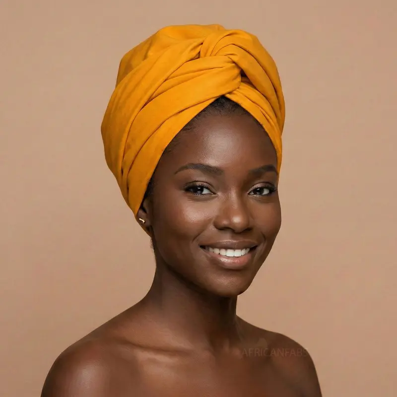 Ochre Yellow solid color - headwrap