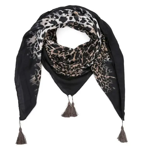 Omslagdoek Safari bruin 130x130cm