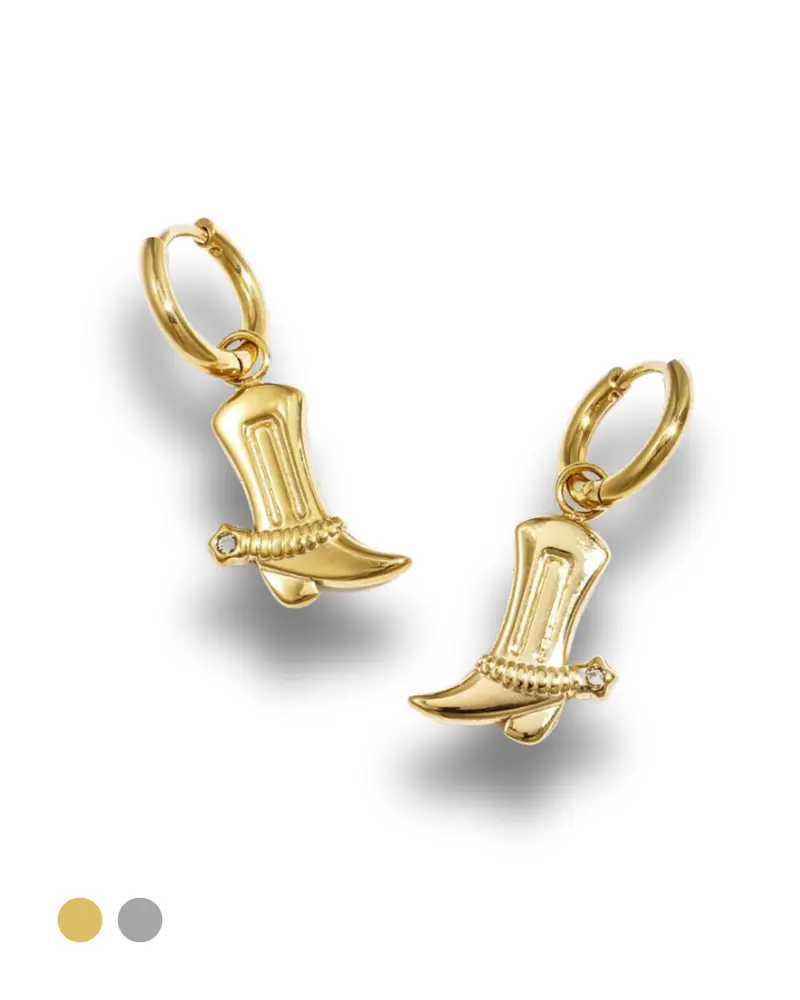 Oorbellen Hoops bedeltjes - Cowboylaars met sporen